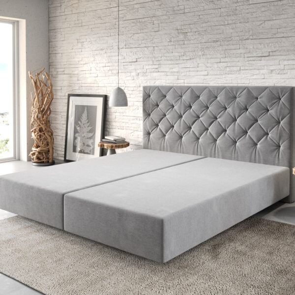 Postel Boxspring Dream-Great 180×200 cm mikrovlákno šedá