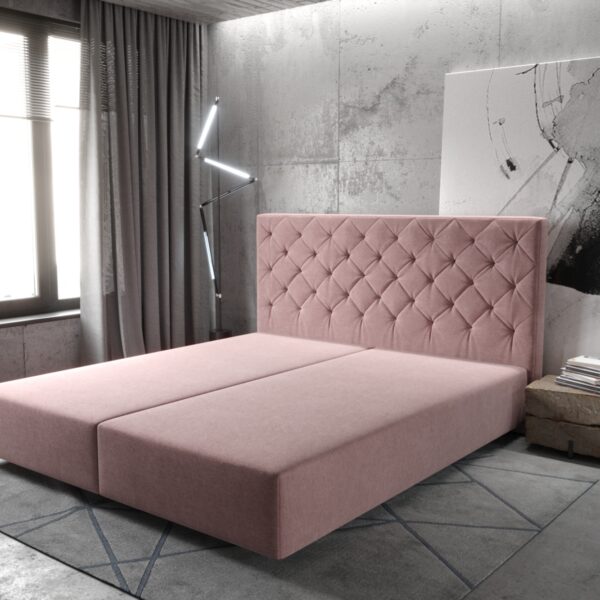 Postel Boxspring Dream-Great mikrovlákno růžové 180×200 cm