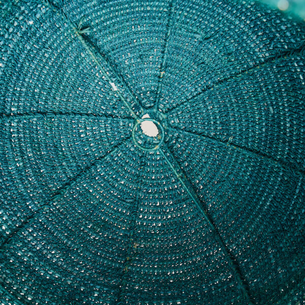 Stínidlo Kubu-Kubu 100×120 cm tyrkysová z vodního hyacintu