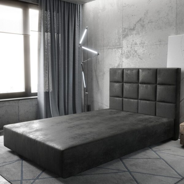 Postel Boxspring Dream-Fine mikrovlákno antracitová vintage 120×200 cm