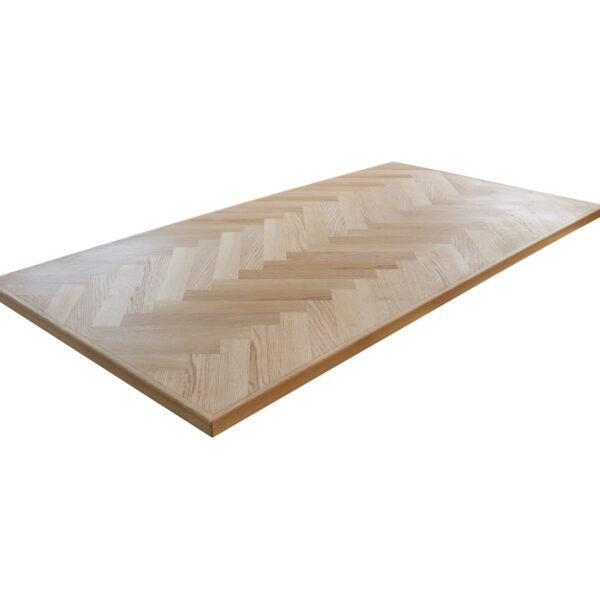 Stolová deska Edge-Pure 200×100 přírodní dubová rybí kost