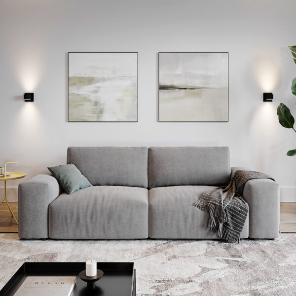 Velká pohovka Lanzo L 250×105 cm Mikrovlákno Šedá