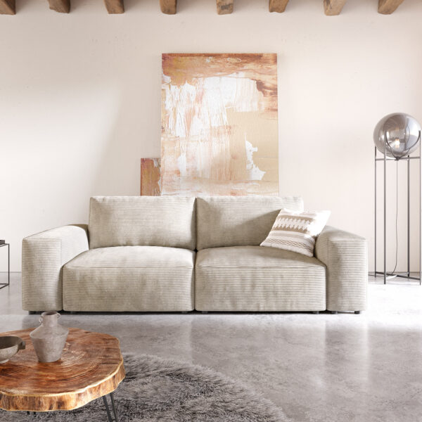 Velká pohovka Lanzo L 250×105 cm Manšestrová Béžová