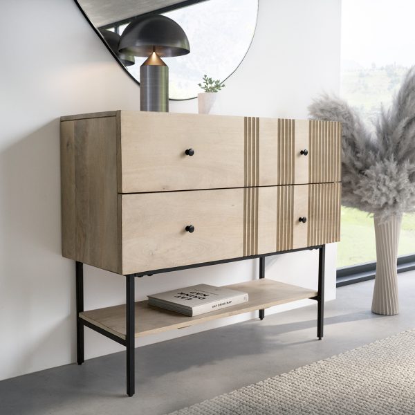 Příborník Neria 100 cm bílé mango světlé
