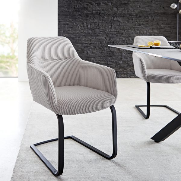 Houpací židle Pejo-Flex Cord Silver Grey Cantilever Flat Black