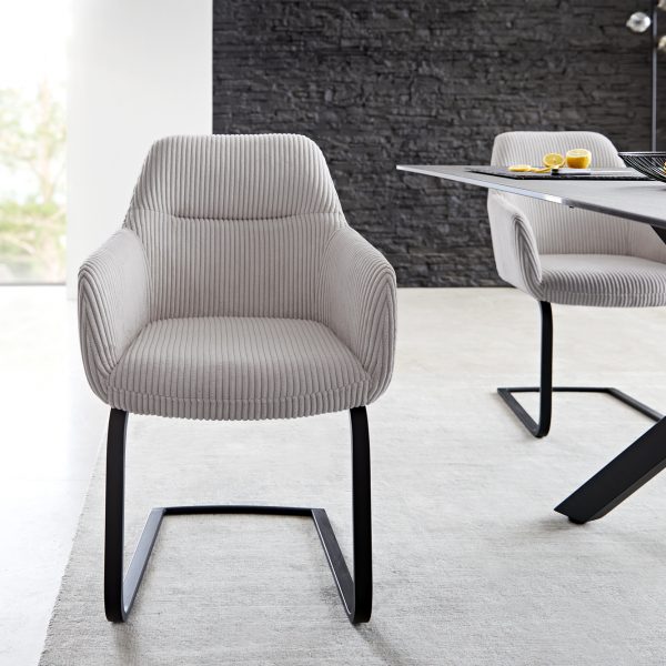 Houpací židle Pejo-Flex Cord Silver Grey Cantilever Flat Black