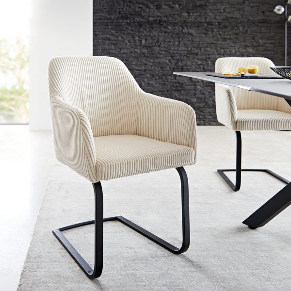 Houpací židle Greg-Flex Cord Beige Cantilever Flat Black