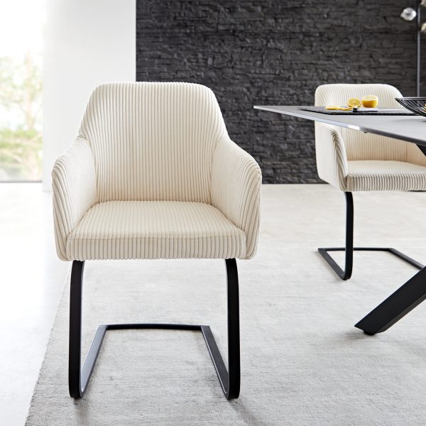Houpací židle Greg-Flex Cord Beige Cantilever Flat Black